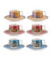 SET 6 TASSES CAFE L.BURCH JUNGLE 90ML