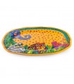 PLATEAU MELAMINE L.BURCH JUNGLE JAUNE 50X35