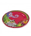 PLATEAU MELAMINE L.BURCH JUNGLE ROUGE RD.35CM