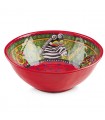 SALADIER MELAMINE L.BURCH JUNGLE ROUGE RD.31CM