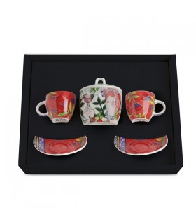 SET 2 TASSES CAFE PUPAZZE+SUCRIER ROUGE COFFRET