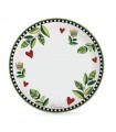 SET 6 ASSIETTES PLATES VERT 27CM