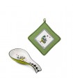 SET MANIQUE+REPOSE CUILLERE VERT C2