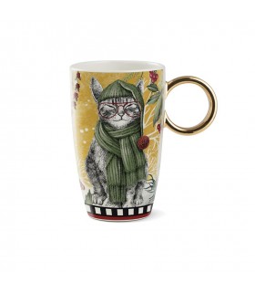 MUG CHAT NOËL 440ML C2