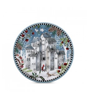 DESSOUS DE PLAT PAYSAGE NOËL DIAM 16CM C2