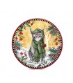 DESSOUS DE PLAT CHAT NOËL DIAM 16CM C2