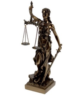 LA JUSTICE COULEUR BRONZE H.33CM