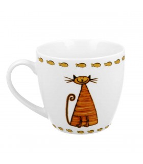 MUG 460ML CHATS PANIER SET DE 4