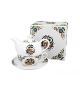 SOLITAIRE PORCELAINE ETHNO OWL 200/300ML C2