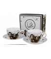 SET 2 TASSES+SOUCOUPES 280ML FAMILLE CHATS