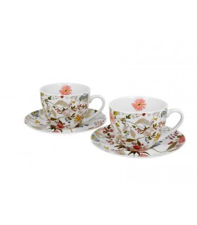 SET 2 TASSES+SOUCOUPES 280ML W.KILBURN BLANC