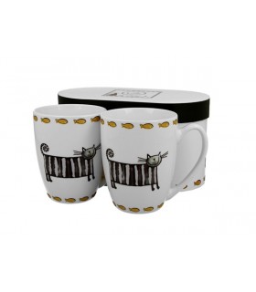 SET 2 MUGS 380ML CLASSIC CHATS C2