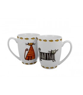 SET 2 MUGS 380ML CLASSIC CHATS C2