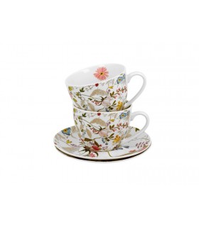 SET 2 TASSES+SOUCOUPES 280ML W.KILBURN BLANC