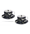 SET 2 TASSES+SOUCOUPES 280ML CRANES BY NIGHT