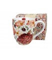 MUG 1000ML SPRING ROSES WHITE C3