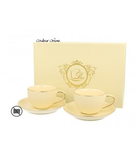 SET 2 TASSES EXPRESSO ECRU ICE CREAM 100ML