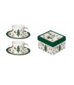 SET 2 TASSES EXPRESSO 90ML AROUND CHRISTMAS TREE