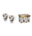 SET 2 MUGS 280ML CHRISTMAS BIRDS