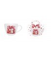 MUG 460ML COUPLE CHATS COEURS PANIER SET DE 4