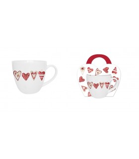 MUG 460ML COEURS 2 PANIER SET DE 4