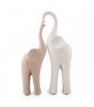 COUPLE ELEPHANT MATABI H.31cm C2