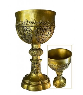 CALICE MEDIEVAL COULEUR BRONZE H.23 cm