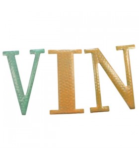 LETTRES METAL VIN H.30CM