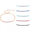 BRACELET CORDE 14CM-22CM SET DE 12 ASS