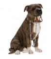 CHIEN STAFF MARRON LAISSE 15X10X18