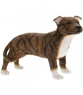 CHIEN STAFF BULL TERRIER MARRON 14X6X11 C2