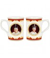 MUG ROI CHARLES III+CAMILLA RECTO/VERSO 300ML SET DE 6 