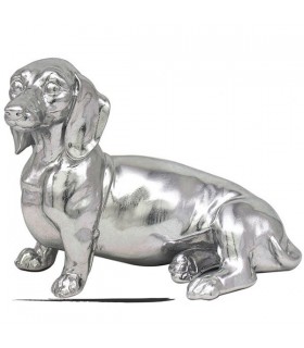 CHIEN TECKEL SILVER ART 22X12X17