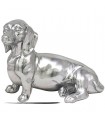 CHIEN TECKEL SILVER ART 22X12X17