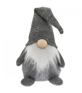 PERE NOËL PELUCHE GRIS 16X12X45