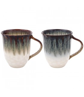 MUG REACTIVE GLAZE 400ML SET DE 2 ASS