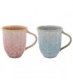 MUG REACTIVE GLAZE 400ML SET DE 2 ASS