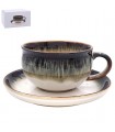 MUG DEJEUNER 250ML+SOUCOUPE REACTIVE GLAZE 15X15 C2