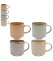 MUG REACTIVE GLAZE 400ML EMPILABLE SET DE 4 ASS