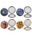 SET 12 MIROIRS DE POCHE ARTISTES ASS Diam 6CM