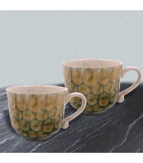 DEJEUNER 450ML REACTIVE GLAZE VERT SET DE 2