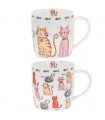 MUG CHATS FAITHFUL FRIENDS 300ML SET DE 6