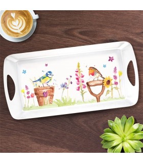 PLAT A CAKE GARDEN BIRDS C4 40X20