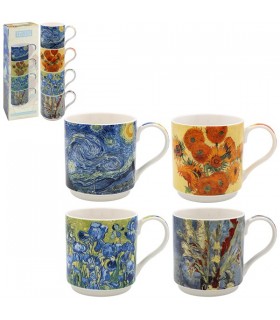 MUG VAN GOGH 300ML EMPILABLE SET DE 4 ASS