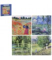 SET 4 COASTERS CERAM MONET ASS 11X11 C4