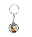 PORTE CLEFS ROND 1FACE PERSONNALISE 3.5X9CM