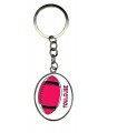 PORTE CLEFS OVAL PERSONNALISE 3.5X10.5CM