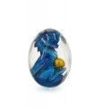 OEUF TRANSPARENT DRAGON OEUF BLEU 7.5X5.5