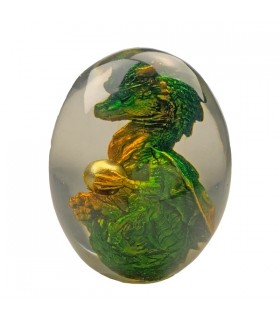 OEUF TRANSPARENT DRAGON OEUF VERT 7.5X5.5