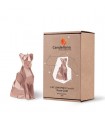 BOUGIE CHAT ORIGAMI ROSE GOLD 35H 18X10X7.6